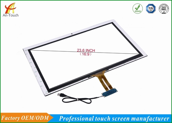Waterproof 23.6 Large Touch Screen Display Panel With Silk Print For Kiosk