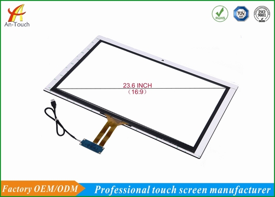 Custom Usb Touch Display Panel , Large Flat Panel Touch Screen 23.6 Inch