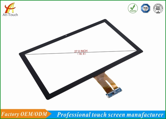 Open Frame Industrial Touch Panel , Digitizer Touch Screen 27 Inch High Brightness