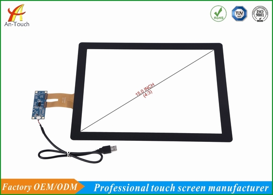 ATM 15 Inch Capacitive Touch Screen Overlay Response Speed Fast , Smooth Touch
