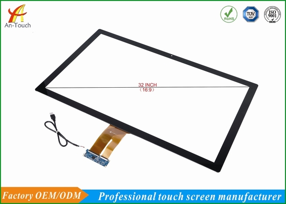High End 32 Touch Screen Display With I2C / USB Interface , Anti - Interference Ability