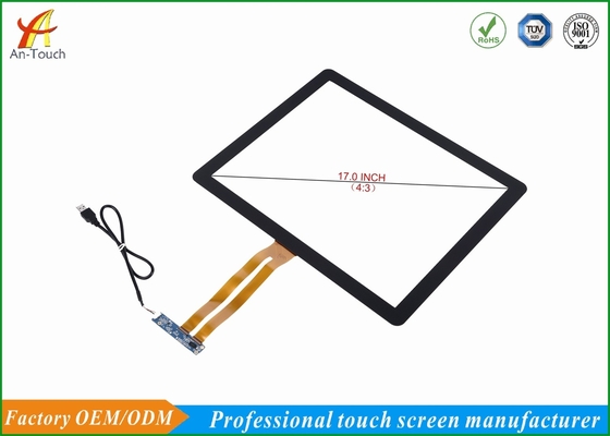 High Sensitive Touch Screen 17 Inch 1280*800 Resolution , 86% Min Transmittance