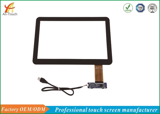 Black Border 14 Inch POS Touch Panel Capacitive Multifunction With USB Connector