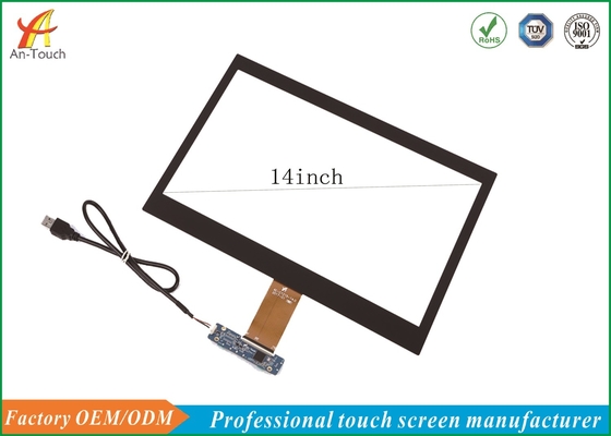 Black Border 14 Inch POS Touch Panel Capacitive Multifunction With USB Connector