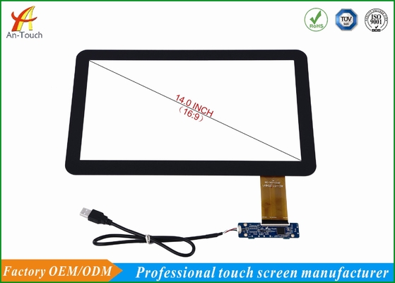 Free Driver USB Game Touch Screen Panel 14 Inch 86% Min Transmittance For Game Machine