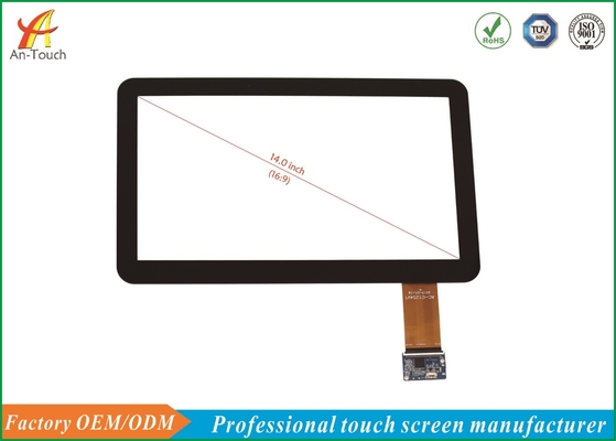 Interactive USB Touch Screen 14 Inch  ILITEK 2511 IC Controller , 1.1mm Cover Lens