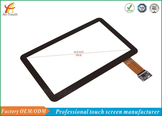 Drive Free Capacitive Multi Touch Panel 14 Inch Anti - Interference Ability