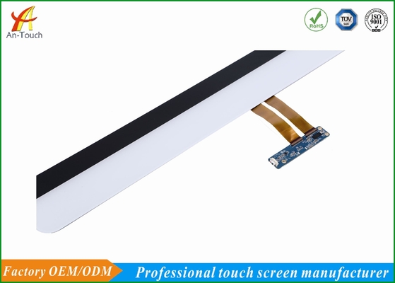 White Projected Advertising Touch Screen Panel 23.6 Inch Finger / Touch Pen Input