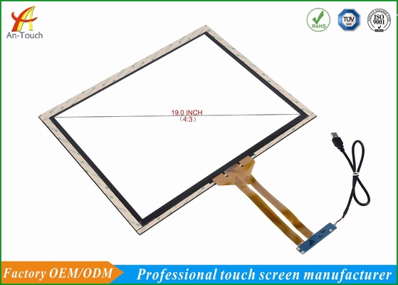 Fast Response Transparent Touch Panel , 19 Inch Touch Screen For Vending Machine