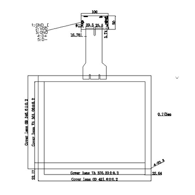 Highly Sensitive Capacitive Touchscreens Overlay Kit 86% Min Transmittance