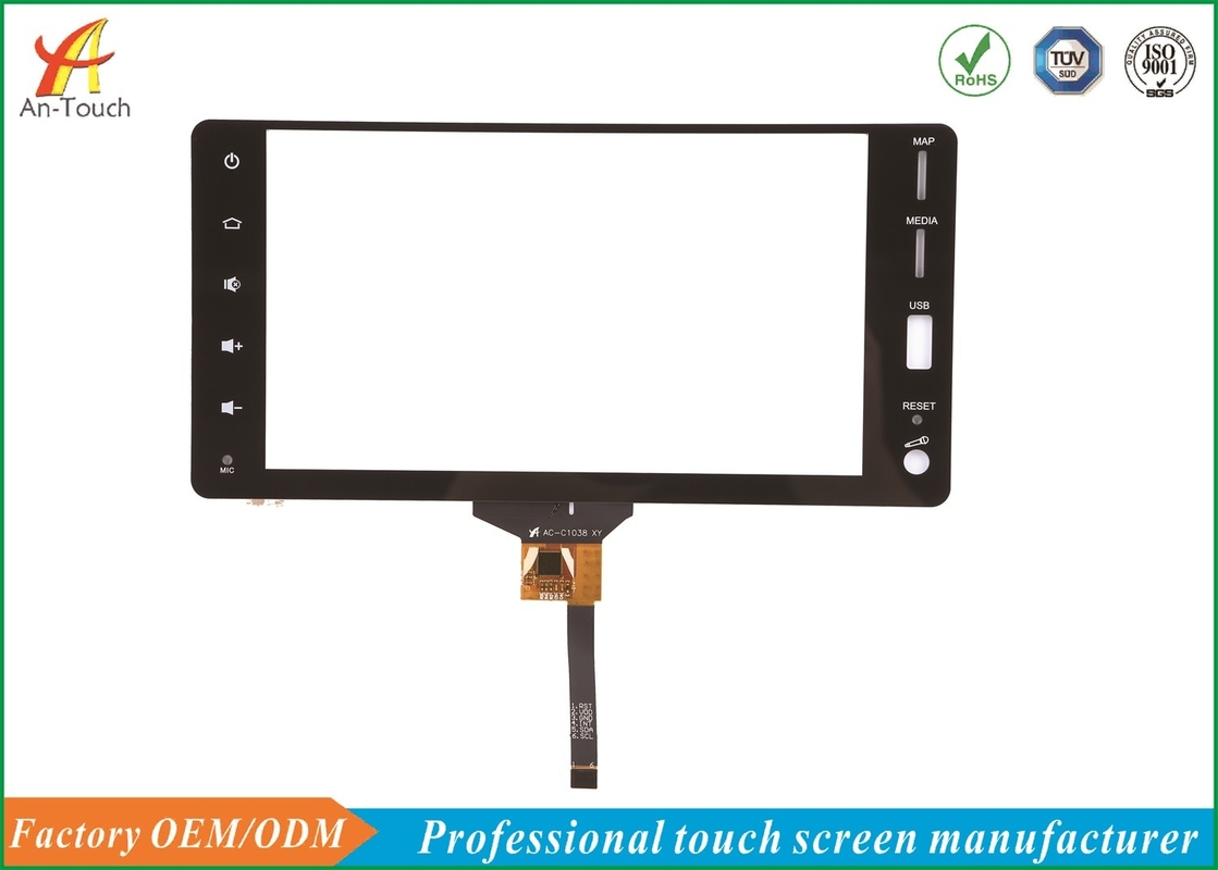 Waterproof Auto Touch Panel Screen , 8 Touch Panel Capacitive Type High Resolution