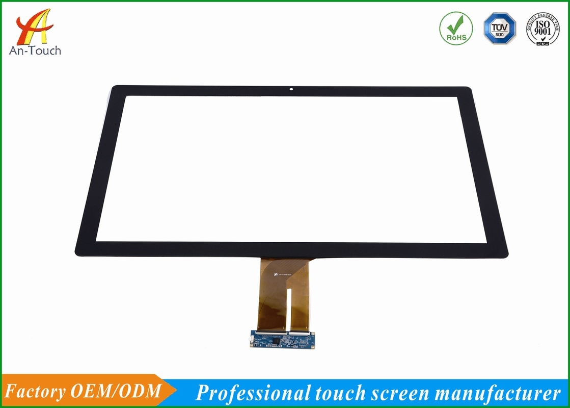 27 Inch Capacitive Touch Screen Overlay , Transparent Glass Touch Screen Panel