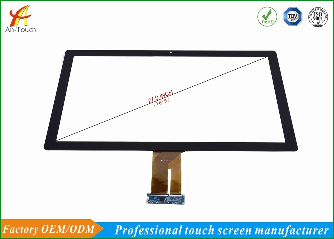 Projective Capacitive Game Touch Screen Overlay Kit 27 Inch , 2.0mm Cover Lens